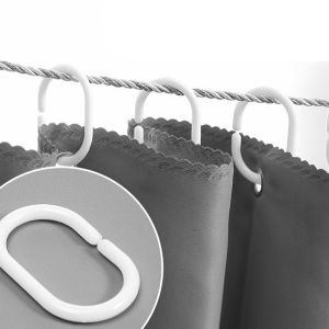 24pcs Curtain Ring Shower Curtain Knocker Circle Hook Transparent Hanging Bathroom Curtains Hook Bathroom Accessories