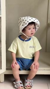 Boys summer clothing 2026 Lightweight summer clothing for babies short-sleeved Korean-style childrens clothing childrens denim shorts set