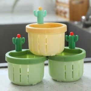 GUHEHARD PP Cactus Filter Fine Mesh Cartoon Sink Stopper Simple Waste Collector Sink Drain Strainer Food Scraps