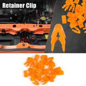 CHUAN 50pcs 50ชิ้นค่ะ สีส้มสีส้ม พลาสติกทำจากพลาสติก สายรัดหัวเข็มขัด ชิ้นส่วนรถยนต์อัตโนมัติ อุปกรณ์เสริมรถยนต์ หมุดยึด คลิปยึดหมุด รีเทนเนอร์แดชบอร์ด คลิปสวิตช์แผงหน้าปัด