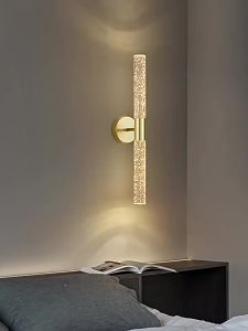 SXH 2025 New Crystal Wall Lamp Light Luxury Post-Modern Living Room Background Wall Lamp Corridor Aisle Bedroom Bedside Lamp