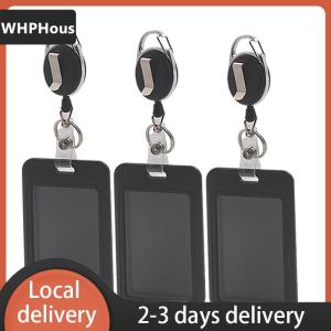 [COD] WHPHous Ship within 24 hours Stylish Simple Document Card Holder For Women Men High Quality Retractable Sliding Cover Card Holder Bus Card ID Card Holder