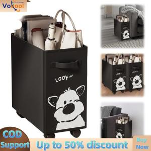 【Vodool Auto Center】 Mobile Rolling Cart with Wheels Under Desk Organizer Office Organizer Basket for Home Office School