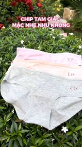 Quần Chíp Tam Giác Hoa Và Trơn Quần Lót Nữ Gee Cho Mẹ Và Bé Gái Vải Sợi Tre Mềm Mịn.