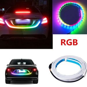 Lampu LED Bagasi Belakang Mobil 12 Volt RGB Waterproof Panjang 120cm Warna Pelangi Cerah