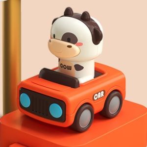 สัตว์น้อยขับรถ กดหัววิ่งได้ วิ่งเร็ว ไม่ต้องใช้ถ่าน ของเล่น ของเล่นเด็ก กดของเล่น รถของเล่นสัตว์สำหรับเด็กวัยหัดเดิน1 2 3ปี Press & Go Toy Car