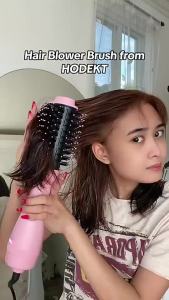 HODEKT Hot Air Brush Comb 2 In 1 Hair Curler Hot Cool Air Curling Iron Straightener