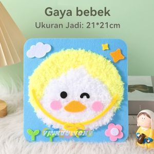 Mainan Edukasi DIY Thread Painting - Menempel Eva Sticker - Prakarya Anak