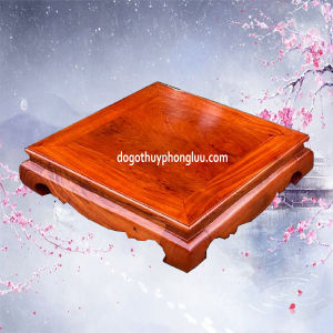 Bàn osin vuông trơn kê đồ gỗ hương cao 10cm