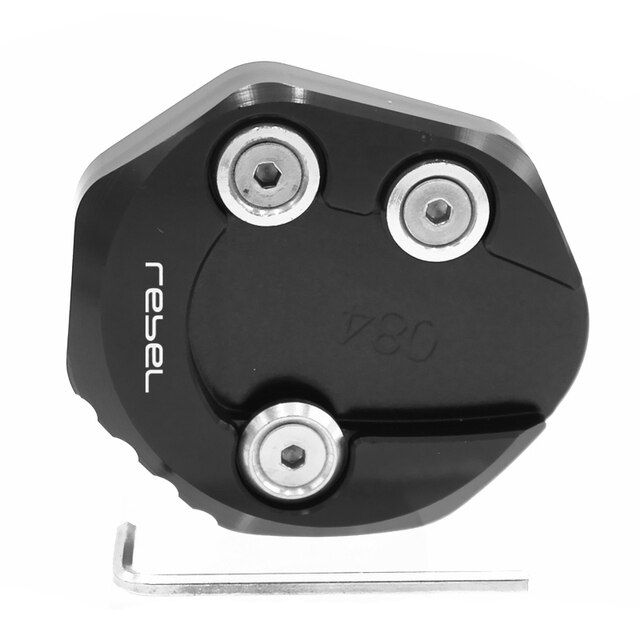 Motorcycle Side Stand Enlarge Foot - CNC Aluminum Kickstand Stabilizer For Honda Rebel 300/500 2017-2023 - View #2
