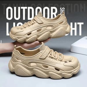 【Ready Stock】Outdoor mens sandals personality fashion hiking shoes upstream wading fishing shoes waterproof non-slip soft bottom beach hole shoes slip-on sandals for men
