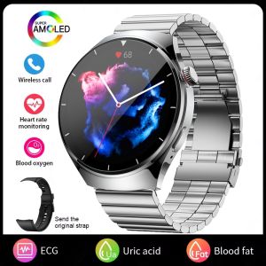 2025 New AI Healthy Diagnose AMOLED 1.39-inch Smart Watch Blood Sugar Uric Acid Bluetooth Call Health Smartwatch for Men and Women
