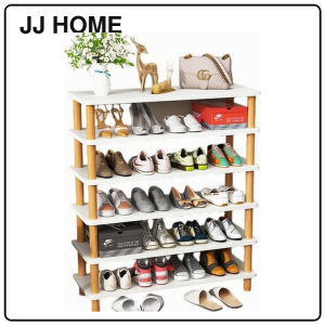 【JJ HOME】Minimalist Wood Shoe Shelf 6/7 Tier Shoes Rack