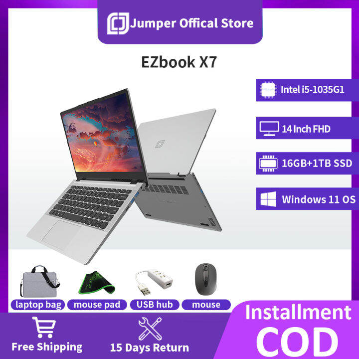 Jumper EZbook X7 Laptop Intel Ice lake i5-1035G1 Quad-core 14.0inch 16GB  LPDDR4X 1TB SSD FHD 1920X1080 16:9 Computer Dual-band WIFI Windows11 PC |  Lazada