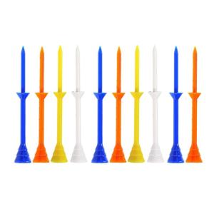 10Pcs/pack More Distance Consistent Height Golfs Tees Standard Plastic Castles Golfs Tees Set for Golfs Driver Training