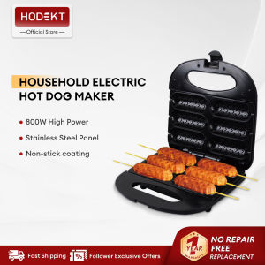 HODEKT Electric Hot Dog Maker 800W Breakfast Maker Easy to Clean Non-Stick Surface Breakfast Maker