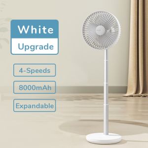 JISULIFE Mini Desk Fan 8000mAh Wireless Kipas Portable USB Stand Extendable Fan Fast Charging Desktop Fans