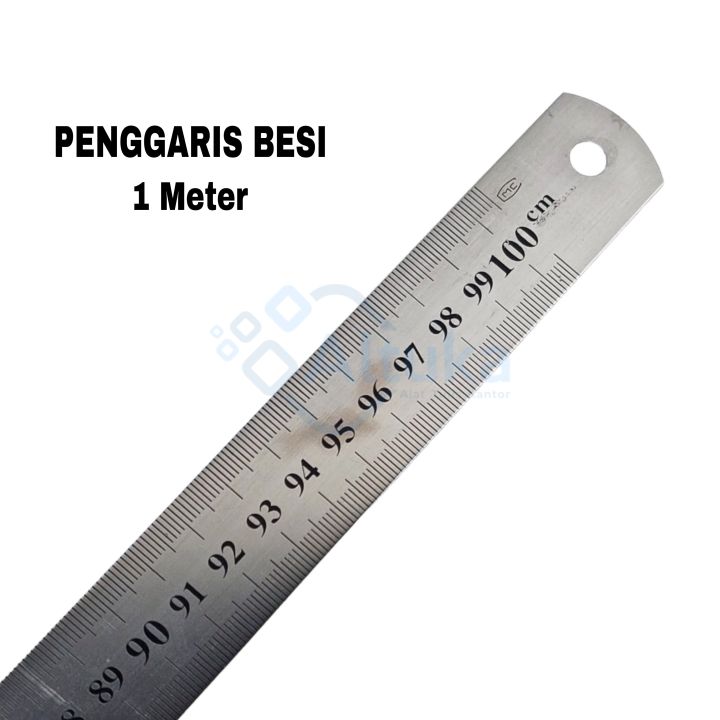 Penggaris Besi 1 meter / 100cm Stainless Murah | Lazada Indonesia