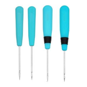4 Pcs Stitcher Sewing Awl Handmade Leather Tool Cone Needle Shoe Repair Needle Tool Craft Supplies for Hand Sewing