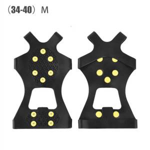 Mountaineering Cleats Anti Slip Snow Claw Shoe 10 Teeth Crampons Non-Slip Shoes Overshoe Stud Silicone