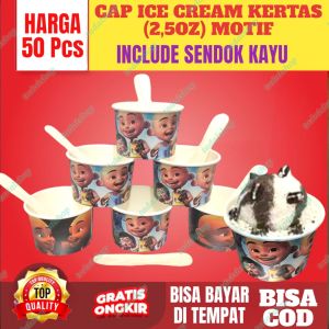 paper cup ice cream 25oz free sendok kayu cup jelly gelas es krim gelas kertas es krim