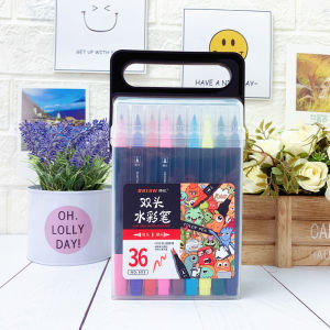 12/18/24/36 color childrens double headed washable full set of painting watercolor pen set