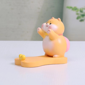 Pajangan Kucing Lucu Sandaran HP Karakter 3D Doggy & piggy Stand HP Unik DAkena - Pvc