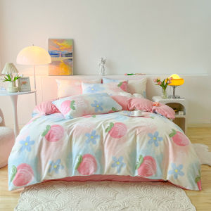 Chất lượng cao Quilt Bìa cỡ Queen housse de couette hoa nhà vỏ chăn lông vũ Vỏ gối có ren mềm Khăn trải giường mà không cần gối
