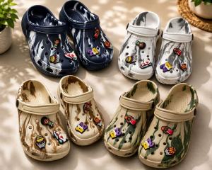 kids Clogs Casual Embroidered Pattern Rubber Sandals with Graphic Print for kids