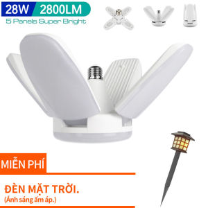 Bóng đèn led hình 4 cánh quạt siêu sáng - bảo hành 1 năm ，Đèn sân vườn năng lượng mặt trời miễn phí