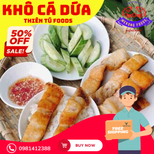 KHÔ CÁ DỨA LẠC 1KG  PHI LÊ KHÔNG XƯƠNG 1KG NGON MIỆNG VỪA ĂN/THỊT DÀY THƠM NGON KHÔNG CHẤT BẢO QUẢN SEAVINA FOODS