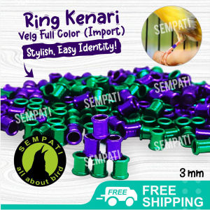 SEMPATI Ring Penanda Kaki Burung Kenari 3 Mm Gelang Velg Alumunium Polos Ring Kaki Kenari Tanpa Nama Ring Velg Cincin Penanda Kaki Burung Kenari 3mm