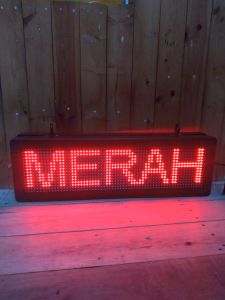 Running text 2sisi/2muka outdoor 70x22cm waterproof