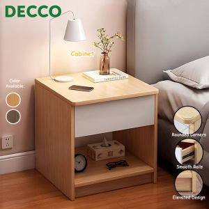 Decco Bedside Cabinet Table Simple Modern Bedroom Small Storage Rack Home Storage Cabinet With Drawer Bedside Shelf - Fulfilled by DECCO SHOP