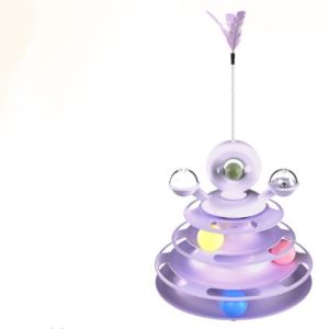 [SG Stock] 4-layer Turntable Cat Toy Tower Spinning Cat Toy