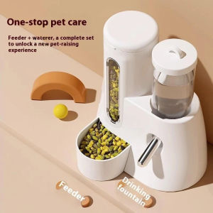 Automatic Hamster Water Feeder Automatic Food Dispenser Small Animal Dispenser No Drip Feeding Supplies for Guinea Pig Rat
