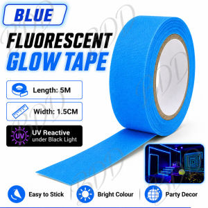 SG Wholesale Neon UV Glow Tape 6PCS Fluorescent Cotton Tape for Blacklight Party Stage Craft Floor Marking