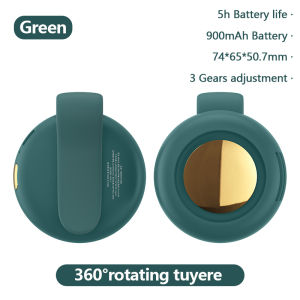 Huife Portable Hanging waist Fan Mini Handheld USB Rechargeable Fan Lazy Clip-On Fan for Outdoor Office Household