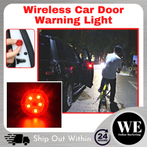(Ready Stock) 4pcs Wireless Magnetic LED Car Door Warning Light Flashing Safety Signal Light Grab Car Car Safety Warning Light Lampu Kereta Lampu Pintu Kereta Lampu Warning Light Car Door Light Lampu Merah LED Kereta