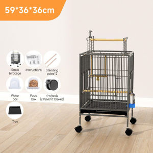 Wrought Iron Large Parrot Parakeet Flight Bird Cage for Small Parrot Sun Parakeet Green Cheek Conure Lovebird Budgie Finch Canary Bird Cage
