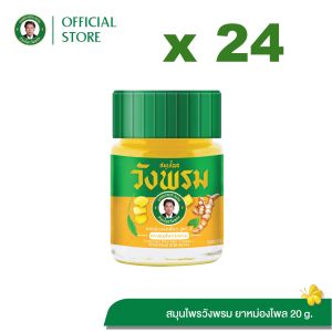 Wangpromherb (สมุนไพรวังพรม) ยาหม่องผสมไพล สูตร2 ขนาด 20 กรัม ( 24 ขวด)