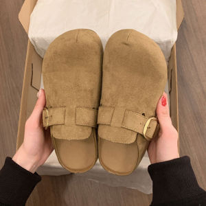 Free Shipping Thick-Soled Height-Increasing Closed-Toe Slip-On Sandals For Women 2026 New Spring/Summer Collection