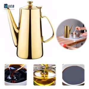 Ueblock✈ Stainless Steel Tea Kettle Non- Slip Handle Cold Water Kettle Large Capacity Water Jug Wide Mouth for Home Office