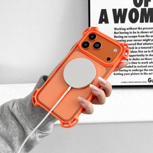 New Clear Acrylic Drone Anti Fall Buffer Phone Case For iPhone 17 16 15 14 Plus 13 12 Pro Max For Magsafe Magnetic Charge Cover