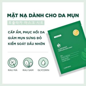 Mặt Nạ Tràm Trà Caryophy Portulaca Mask Sheet Cấp Ẩm Phục Hồi Giảm Mụn Hàn Quốc 22g