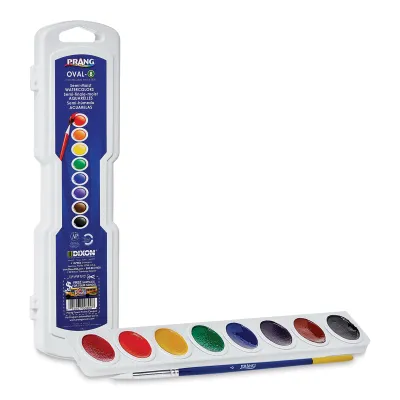 Prang Watercolor set 8-colors with free 2brushes and Sakura Gelly Roll Pen.