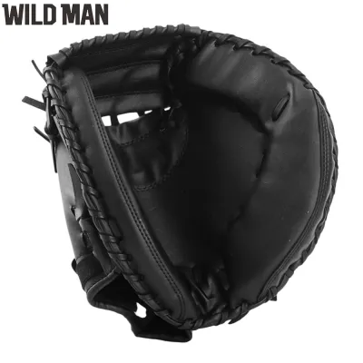 Baseball Softball Catcher PU Leather Baseball Mitt Wear-resistant Beginner Play Training Catcher Mitt for Outdoor Sports