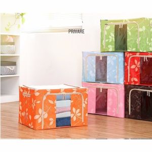 Túi Đựng Chăn MÀn Quần Áo Khung Sắt Gấp Gọn - Tủ Vải Mini Đa Năng Đựng Chăn Màn Quần Áo