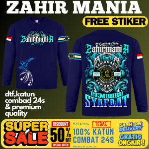 (ZMB02)KAOS MAJELIS ZAHIRMANIA LENGAN PANJANG UKURAN ANAK DAN DEWASA"FREE STIKER"