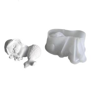 Practical Sturdy Silicone Mold Accessory for Crafting Supplies Lovely 3D Mermaids Figurines In Resin and Gypsum Materials